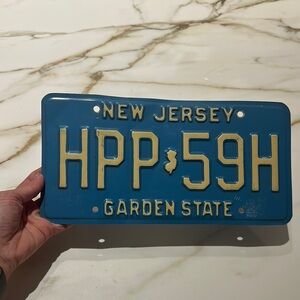 New Jersey License Plate Decor